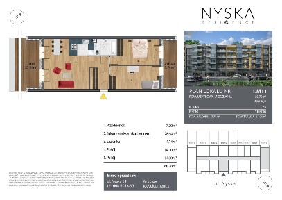 Nyska Residence | Gotowe 3 pokoje (2,9 m) | 2 miejsca postojowe