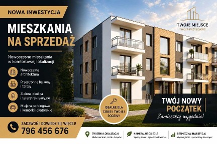 Nowa inwestycja - mieszkania Lipno