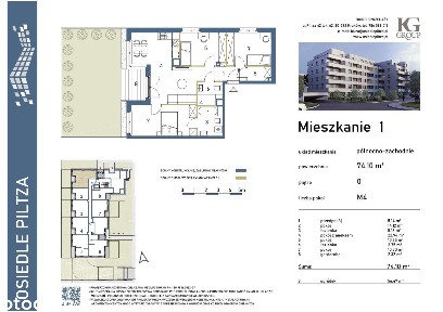 4-pokojowe mieszkanie 74m2 + ogródek Bezpośrednio