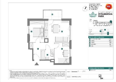 3-pokojowe mieszkanie 48m2 + balkon