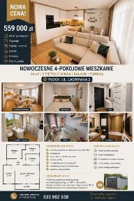 nowoczesne 4-pokojowe mieszkanie |64m2| 5 piętro z windą| klimatyzacja |