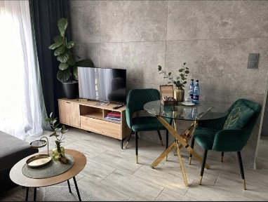 Sława, apartament Przy Złotych Piaskach 1 - Wioska Żeglarska, 32m, balkon, parking, umeblowane, przy głównej promenadzie.