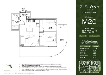 3-pokojowy apartament premium z balkonem i strefą wellness - M20