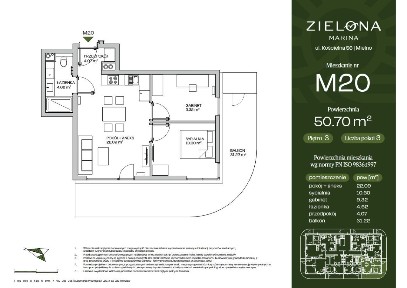 3-pokojowy apartament premium z balkonem i strefą wellness - M20