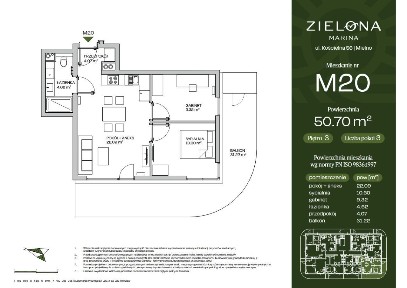 3-pokojowy apartament premium z balkonem i strefą wellness - M20