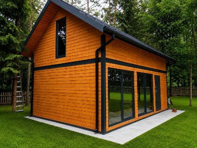 Dom szkieletowy, drewniany, całoroczny, 70m2 z montażem w 8 godzin