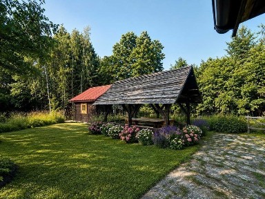 Całoroczny drewniany dom + las | 3461 m² | Możliwość dokupienia działek 3283 m² i 3,95 ha | Otulina Poleskiego Parku | Stare Załucze