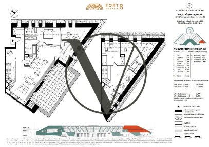 Dwupoziomowy apartament 4 pokoje z 2 tarasami