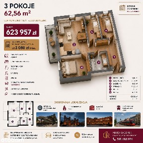 3 pokoje | Łódź Fabryczna | Piotrkowska | Balkon| Centrum | parking