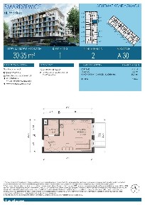 1-pokojowe mieszkanie 30m2 + balkon Bezpośrednio