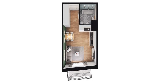 1-pokojowe mieszkanie 29m2 + balkon Bezpośrednio