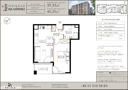 2-pokojowe mieszkanie 39m2 + loggia