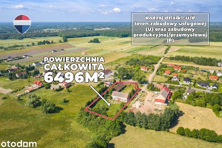 Dwa budynki magazynowo-produkcyjne + działka 6.496 m²