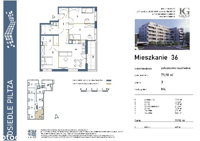 4-pokojowe mieszkanie 79m2 + balkon