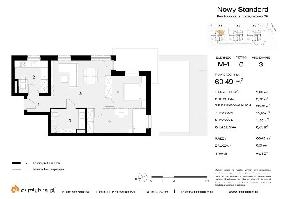 Nowe 3 lub 4‑pokojowe mieszkanie, do dowolnej aranżacji, | M1.3