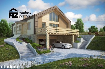 Duży dom w stanie surowym na dzialce 16,5 ara