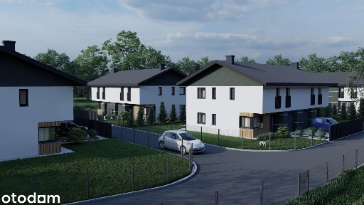 Nowoczesny dom w zabudowie bliźniaczej z ogrodem - Dąbrowa Tarnowska