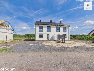 Nowoczesny bliźniak z pompą ciepła 101,5 m² działka 515 m² bez PCC