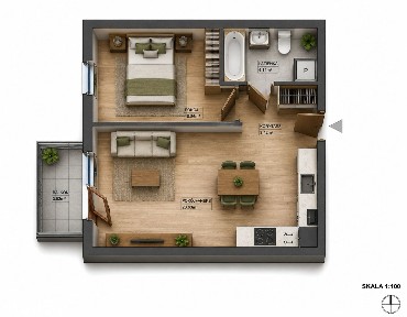 MIESZKANIE 39M2 Z BALKONEM - WIDOK NA LAS, SZUMILAS GDAŃSK