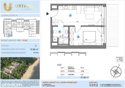 2-pokojowe mieszkanie 40m2 + balkon Bez Prowizji