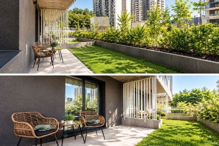 2 pokoje | 43 m² | Ogródek 30 m² | Garaż | Wysoki standard | Warszawa Odolany ul. Gumińska