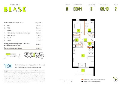 3-pokojowe mieszkanie 66m2 + balkon Bezpośrednio