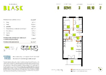 3-pokojowe mieszkanie 66m2 + balkon Bezpośrednio