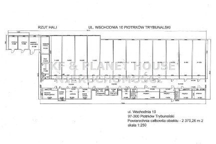 Hala na wynajem 2370 m2 Piotrków Tryb.