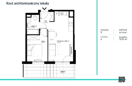 Mokotów 2 pok. z dużym Balkonem - okazja