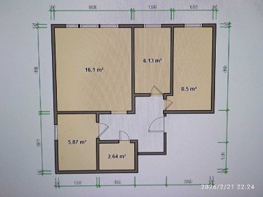 3-pokojowe mieszkanie, 47 m2, Okrzei 81