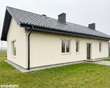 Nowy dom parterowy 115 m2, 3 sypialnie, działka w spokojnym miejscu.