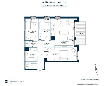 Nowoczesne 4-pokojowe mieszkanie z balkonem - 80,68 m² | II piętro