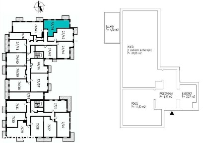 45,84m² / przemyślany rozkład mieszkania bez kompromisów