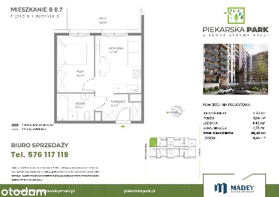 1-pokojowe mieszkanie 30m2 + loggia Bezpośrednio