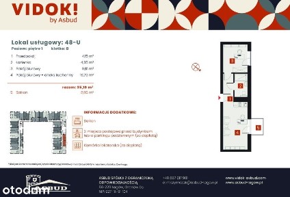 Nowy lokal usługowy 35,1 m² | Świebodzin | parking | winda