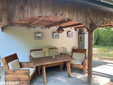 Dom letniskowy nad Rawką | Las | Taras | Działka 570 m²