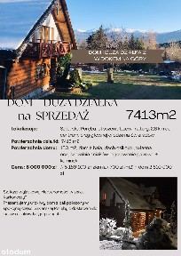 Dom z bala z widokiem na góry i dużym terenem inwestycyjnym 7413 m2