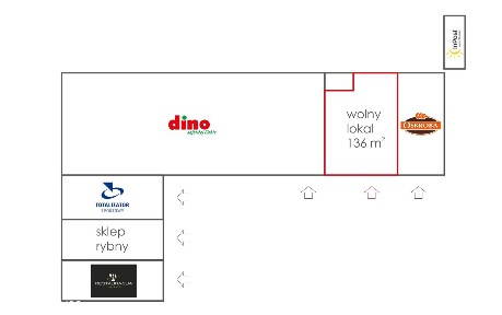 Lokal w Parku handlowym obok Dino