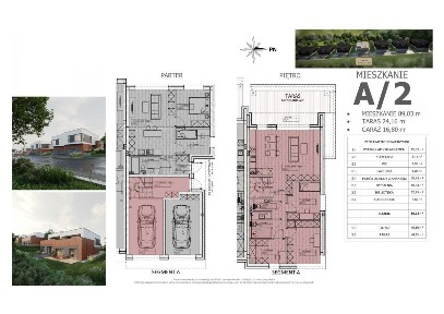 Wysoki standard | 89 m2 | Garaż | Taras 24 m2