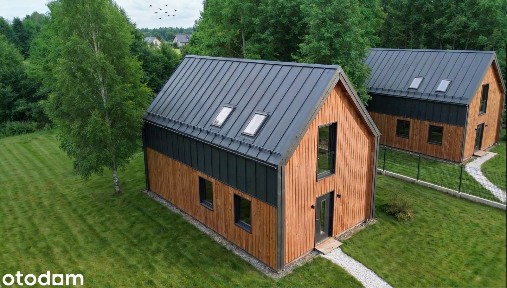 Nowoczesny dom całoroczny typu stodoła 92 m² 50 min od Warszawy