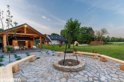 Unikatowa posiadłość w sercu lasu+wiata z bali+sauna+grill+2,5h las