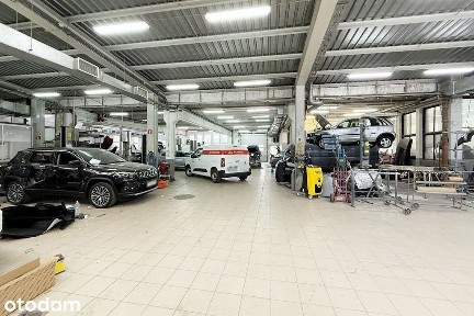 Warsztat samochodowy z lakiernią, myjnią i placem