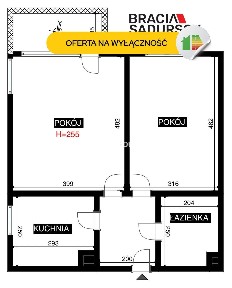 2 pok, 52,75m2, ul. Reduta, z miejscem postojowym