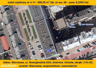 Lokal użytkowy U-II w budynku przy ulicy Nowogrodzkiej 62A, Ochota