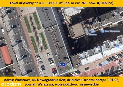 Lokal użytkowy U-II w budynku przy ulicy Nowogrodzkiej 62A, Ochota