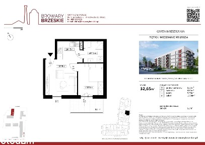 Mieszkanie 34,40 m² | stan deweloperski | Browary Brzeskie