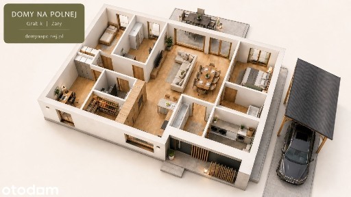 Dom parterowy wolnostojący 111 m² | Grabik | Dom E | działka 1006 m²