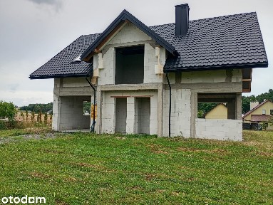 Dom w stanie surowym | 15 arów | Garaż | 15 min od Tarnowa