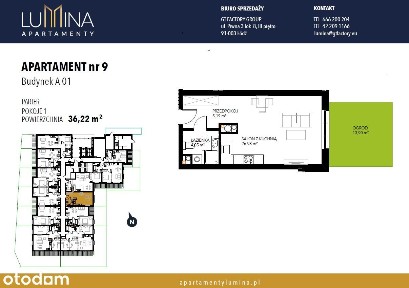 Kawalerka 36,22 m² | Apartamenty Lumina - standard premium