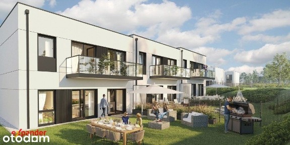 gotowy dom szeregowy 2x garaż, 2x garderoba, ogród